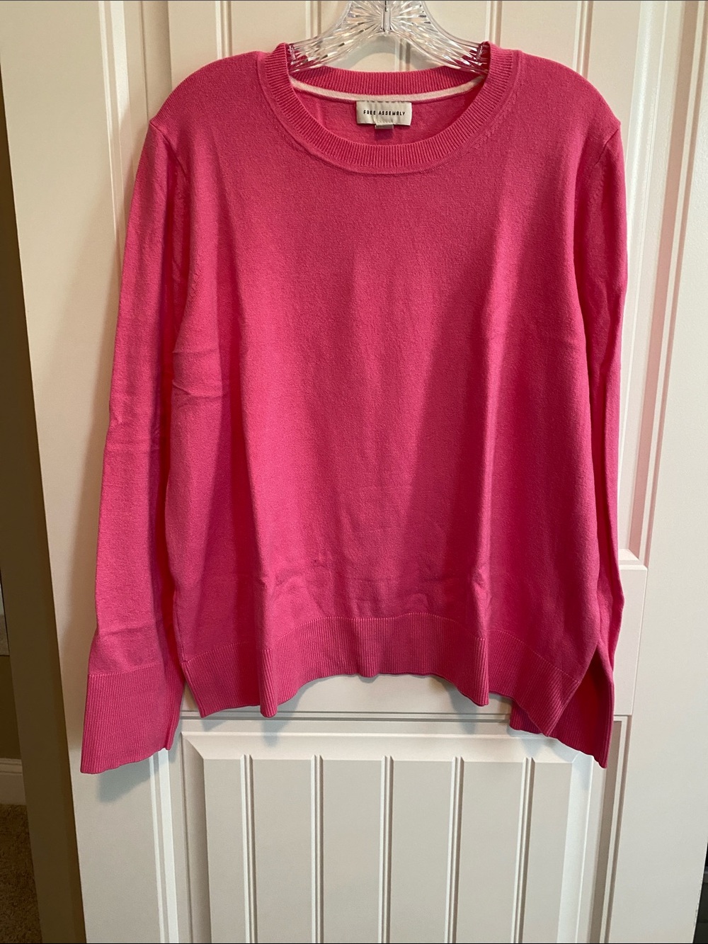 Free Assembly Hot Pink Crewneck Sweater